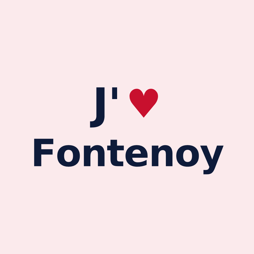 Magnet personnalisé Fontenoy — design J'aime Fontenoy