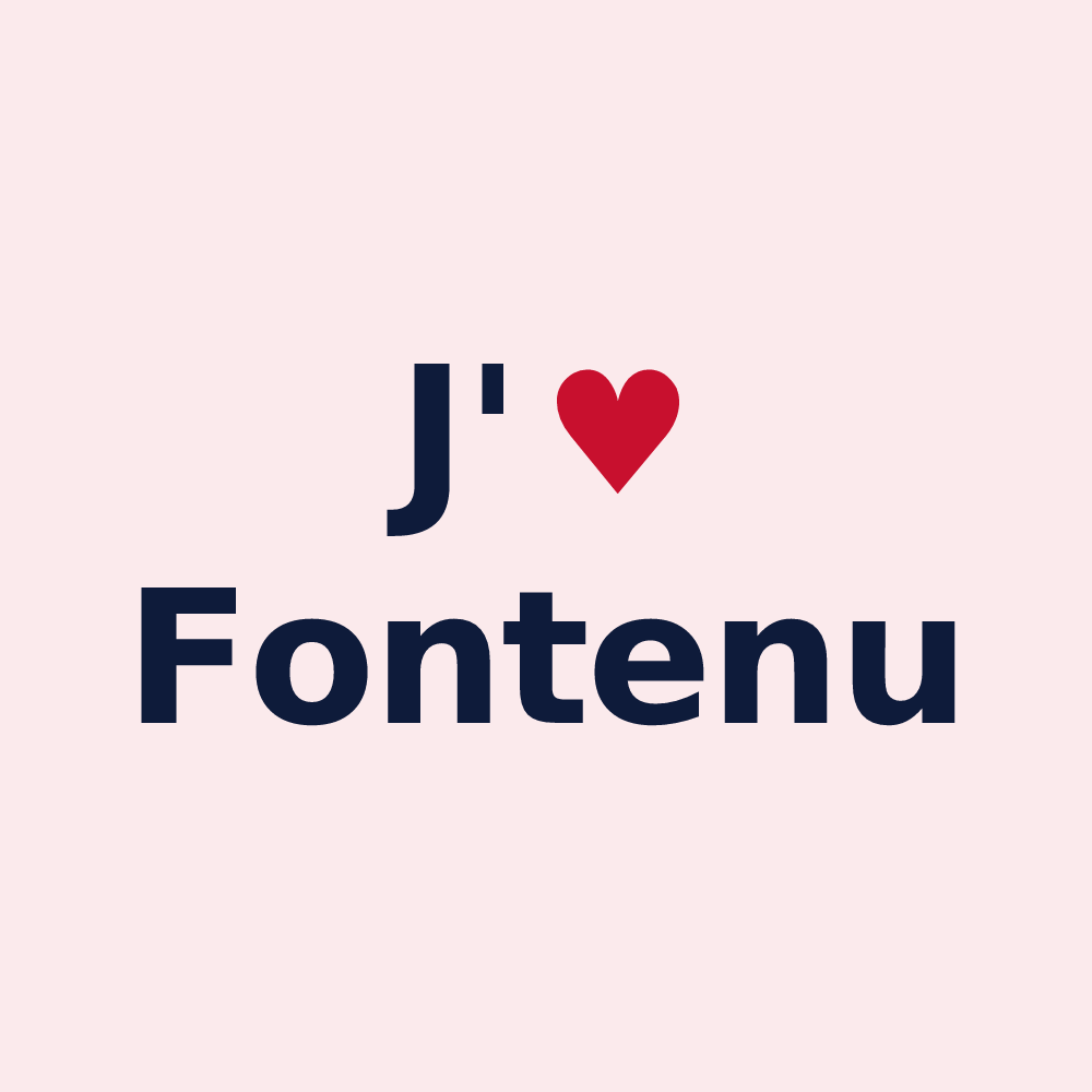 Magnet personnalisé Fontenu — design J'aime Fontenu