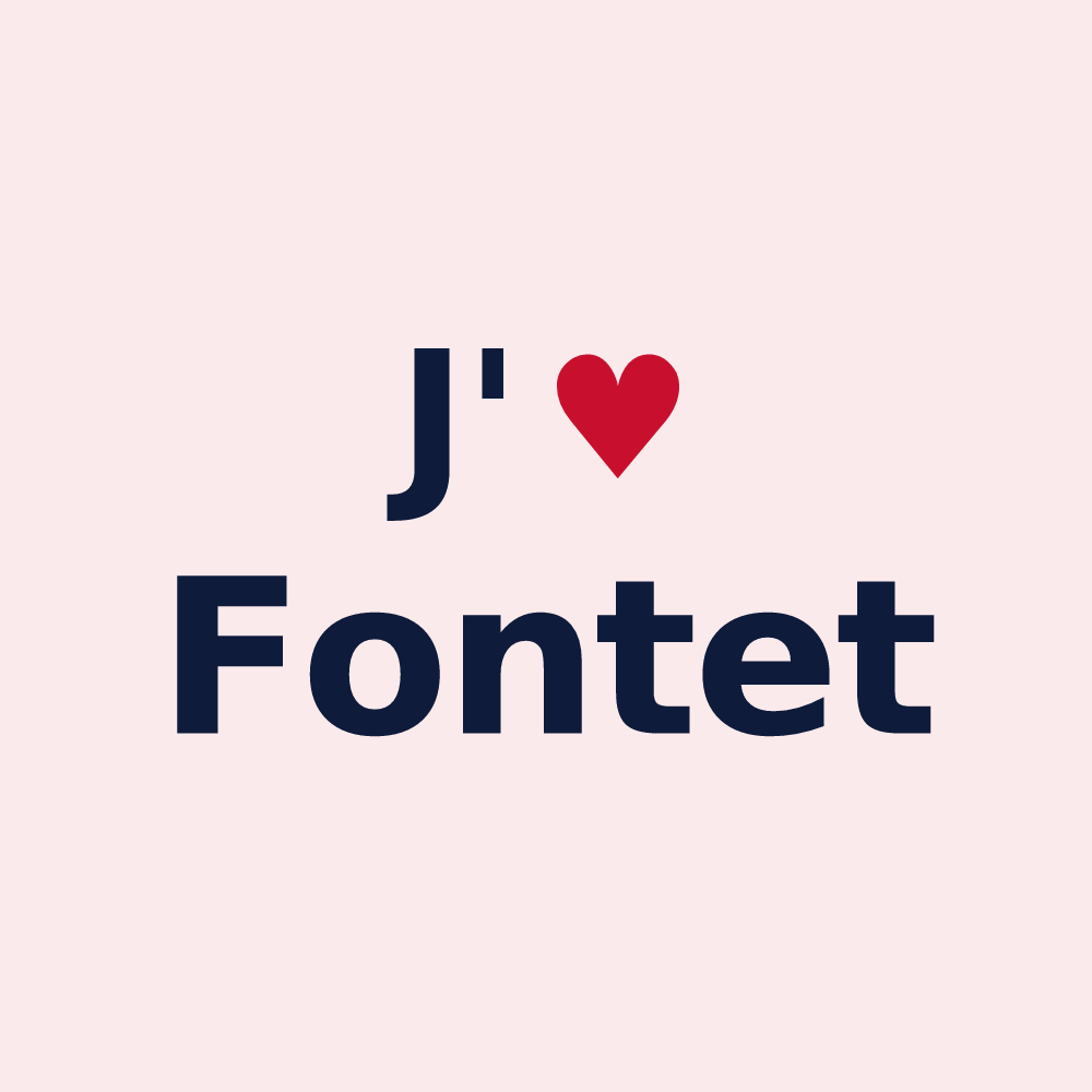 Magnet personnalisé Fontet — design J'aime Fontet