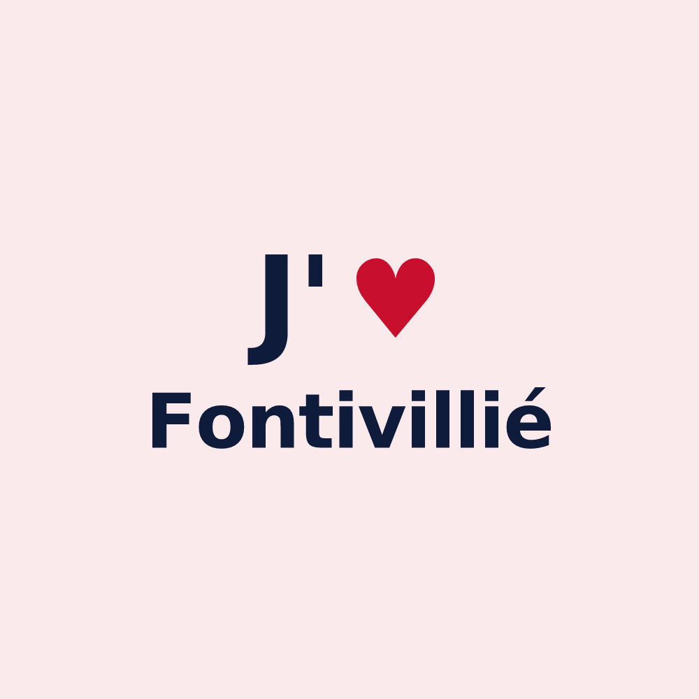 Magnet personnalisé Fontivillié — design J'aime Fontivillié