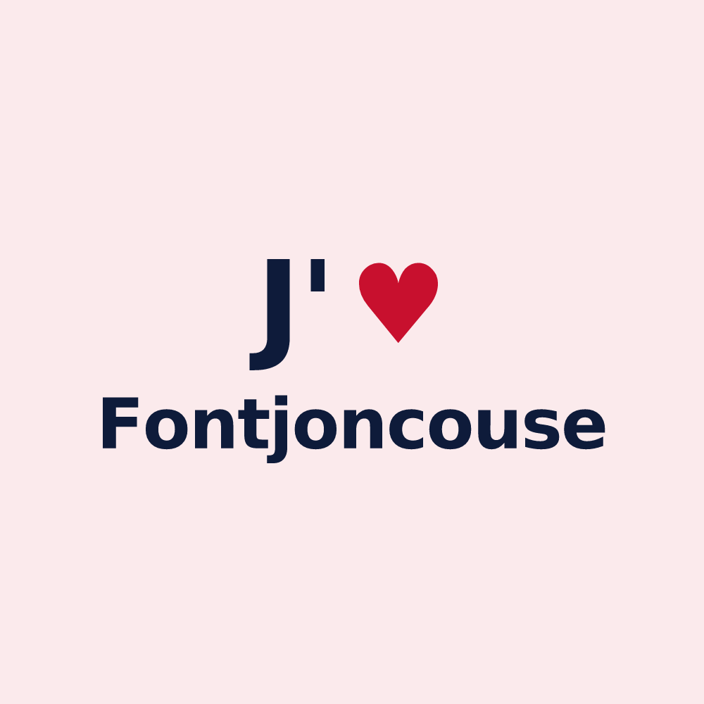 Magnet personnalisé Fontjoncouse — design J'aime Fontjoncouse