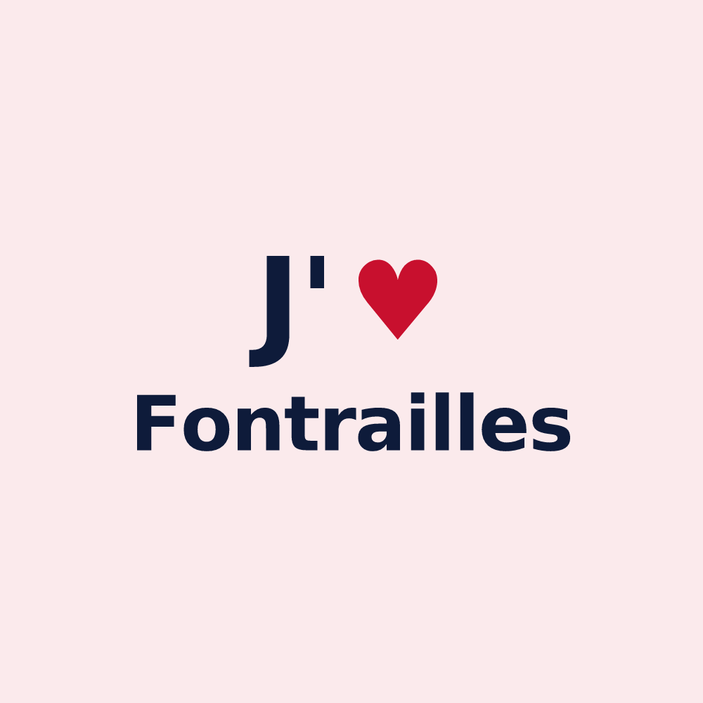 Magnet personnalisé Fontrailles — design J'aime Fontrailles