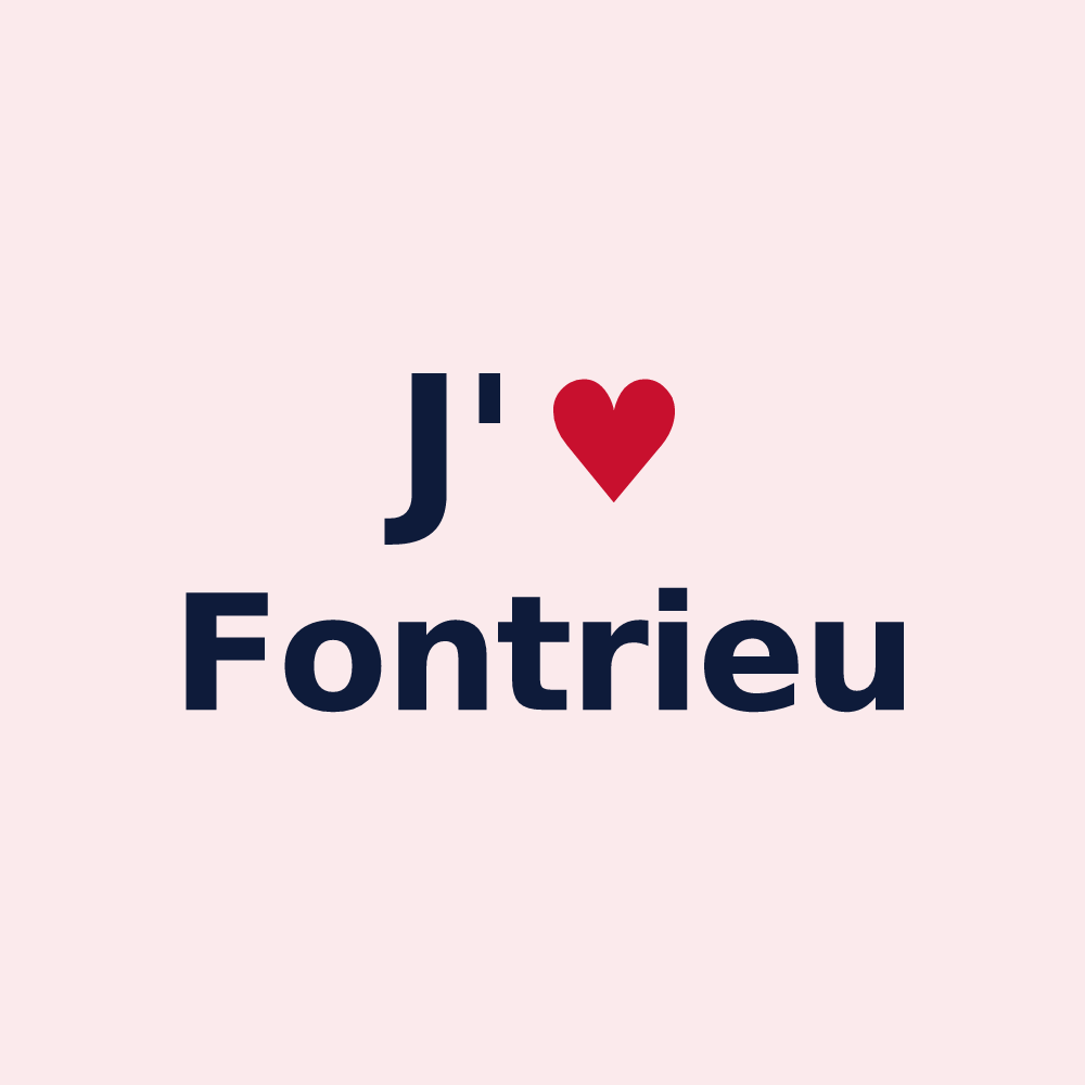 Magnet personnalisé Fontrieu — design J'aime Fontrieu