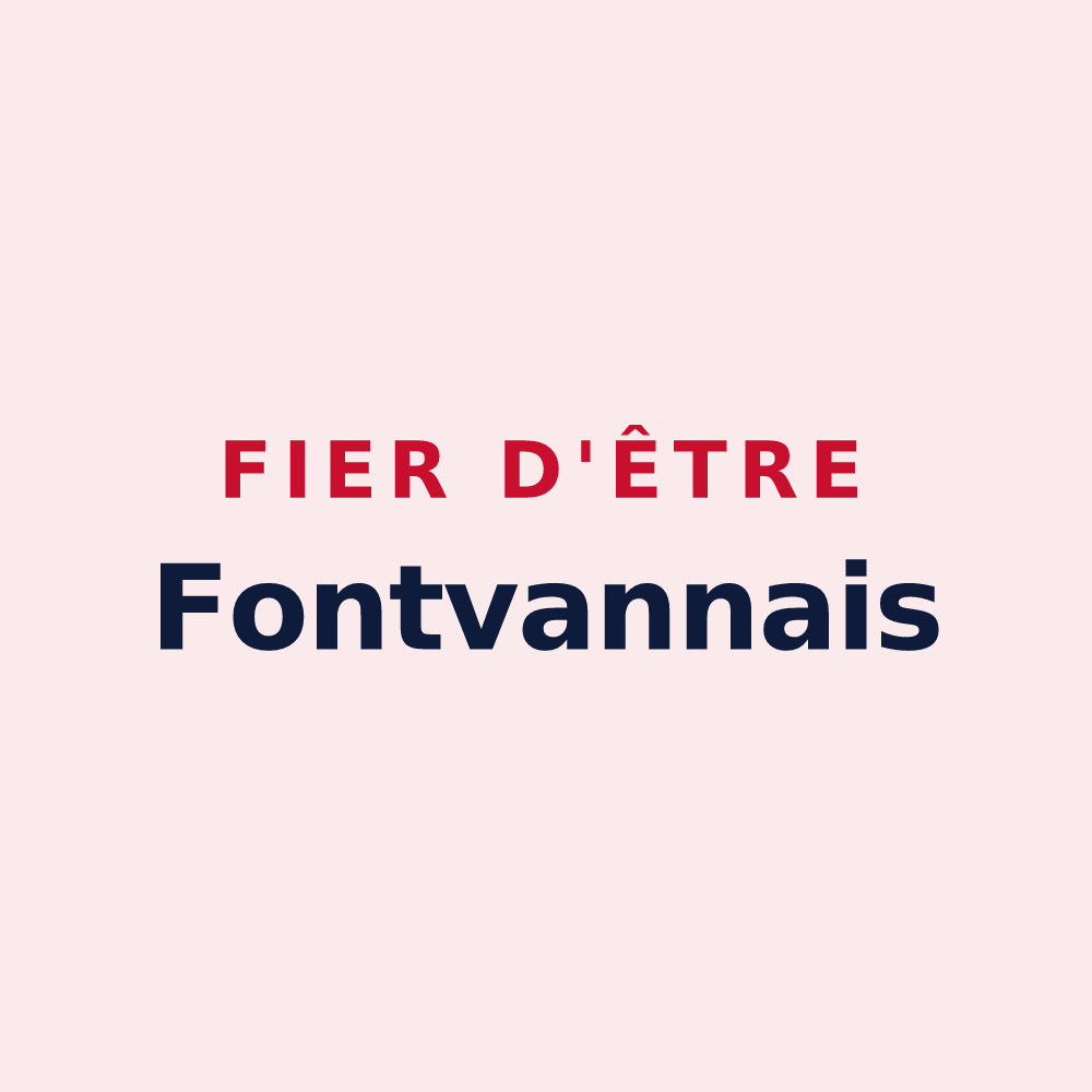 Magnet « Fier d'être Fontvannais » — design pour Fontvannes