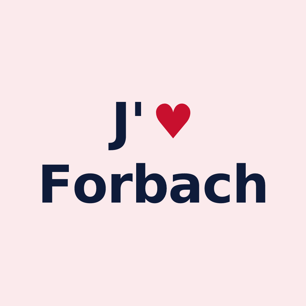 Magnet personnalisé Forbach — design J'aime Forbach