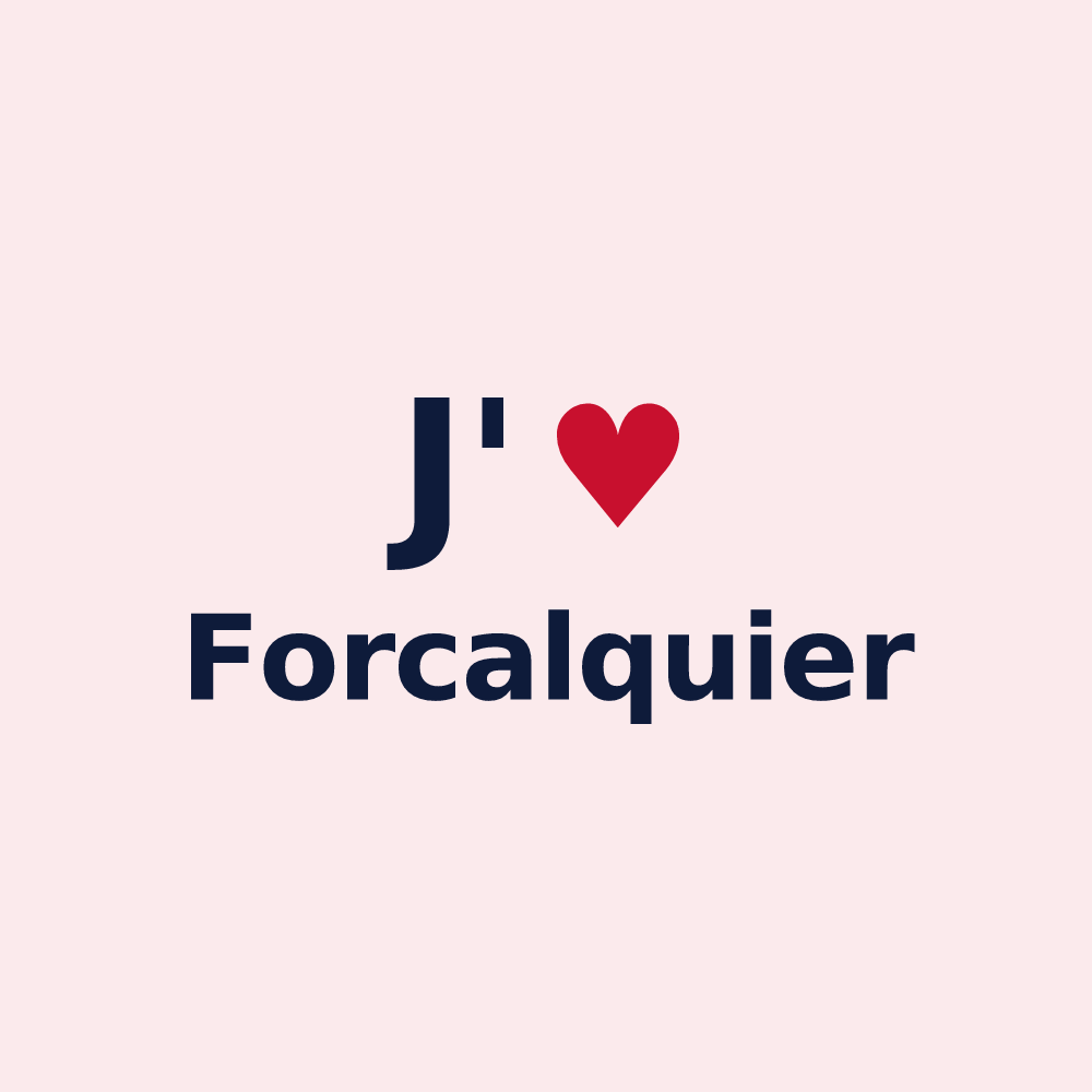 Magnet personnalisé Forcalquier — design J'aime Forcalquier
