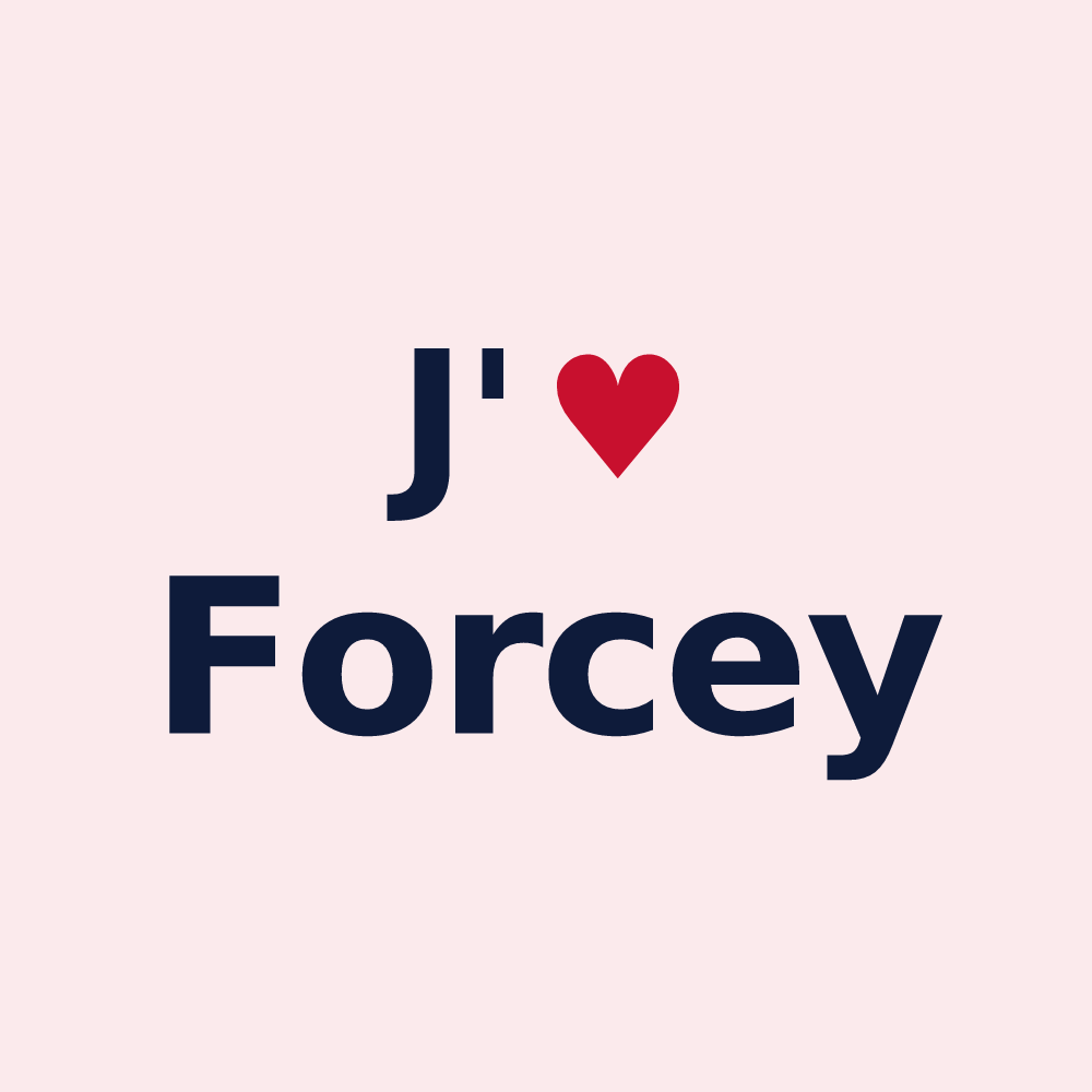 Magnet personnalisé Forcey — design J'aime Forcey