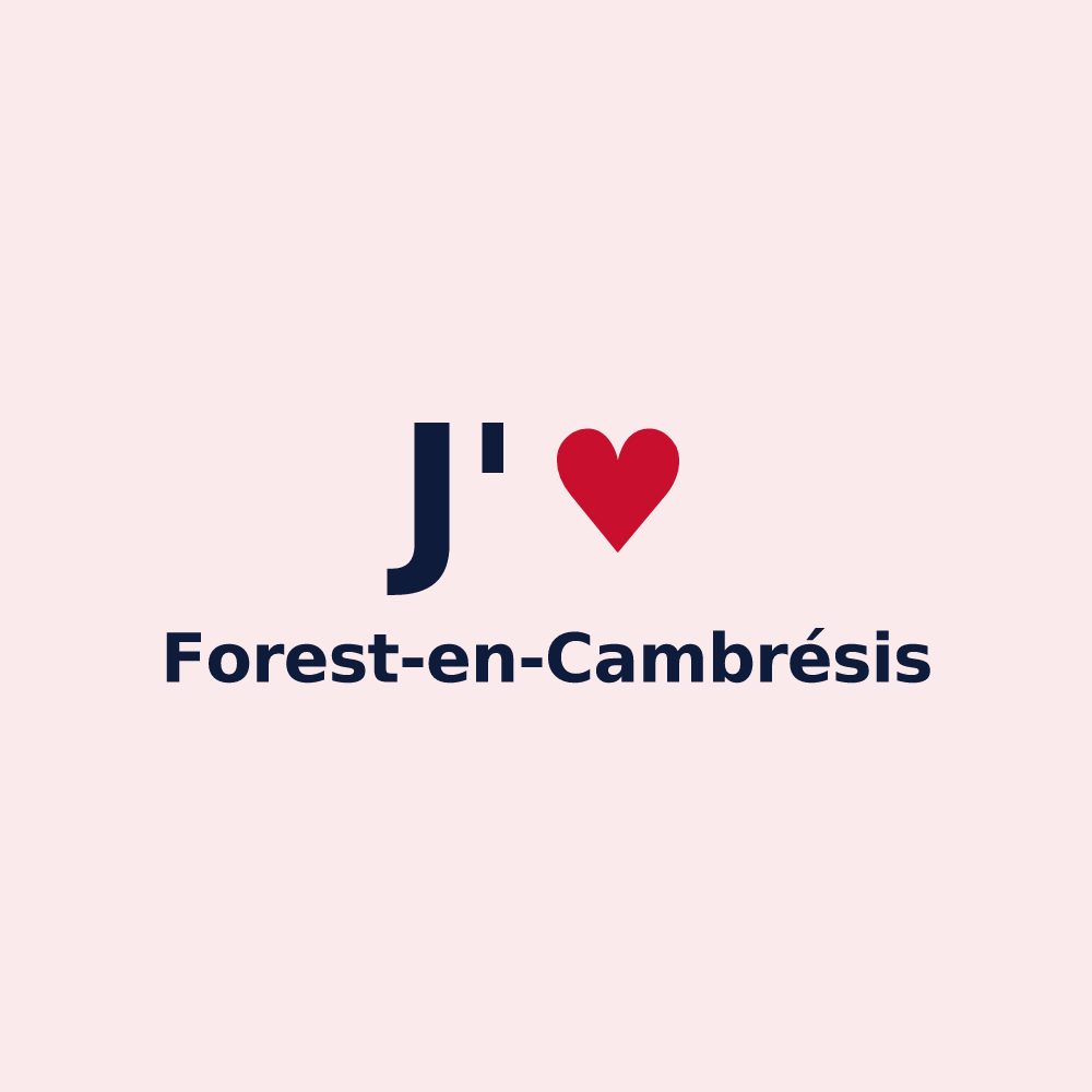 Magnet personnalisé Forest-en-Cambrésis — design J'aime Forest-en-Cambrésis