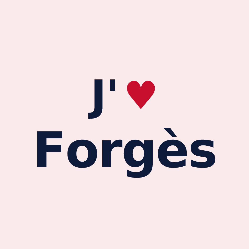 Magnet personnalisé Forgès — design J'aime Forgès