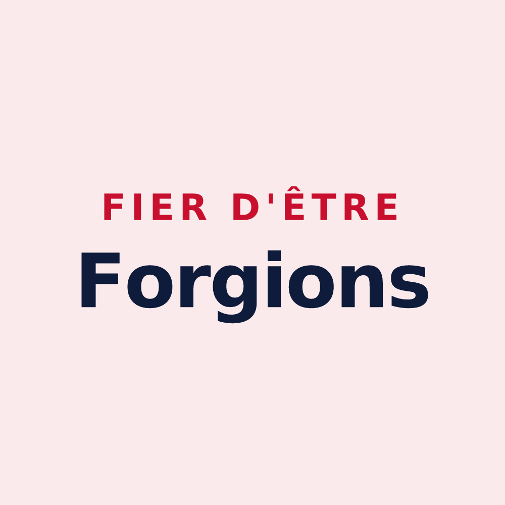 Magnet « Fier d'être Forgions » — design pour Forges-les-Eaux