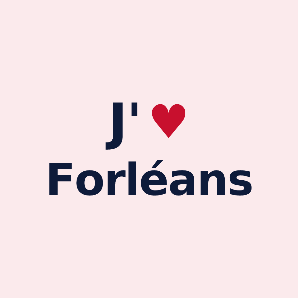 Magnet personnalisé Forléans — design J'aime Forléans
