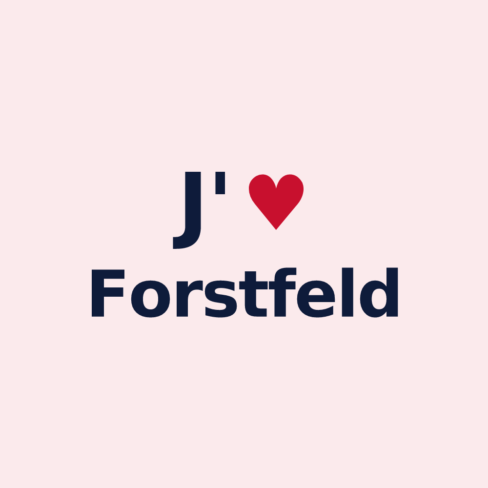 Magnet personnalisé Forstfeld — design J'aime Forstfeld