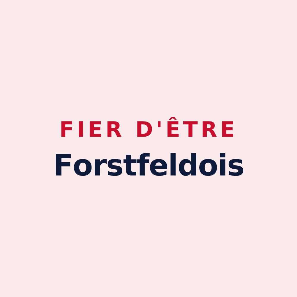 Magnet « Fier d'être Forstfeldois » — design pour Forstfeld