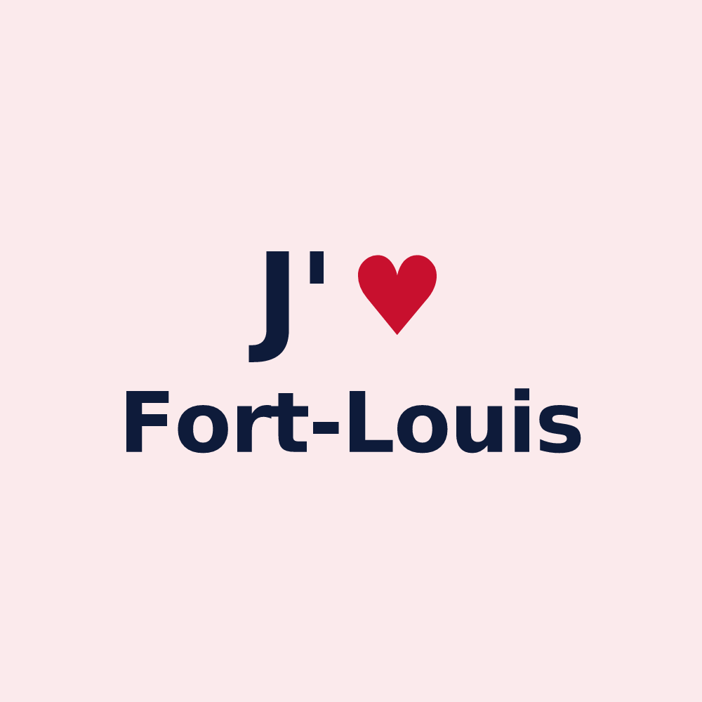 Magnet personnalisé Fort-Louis — design J'aime Fort-Louis
