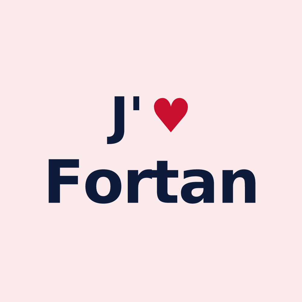 Magnet personnalisé Fortan — design J'aime Fortan