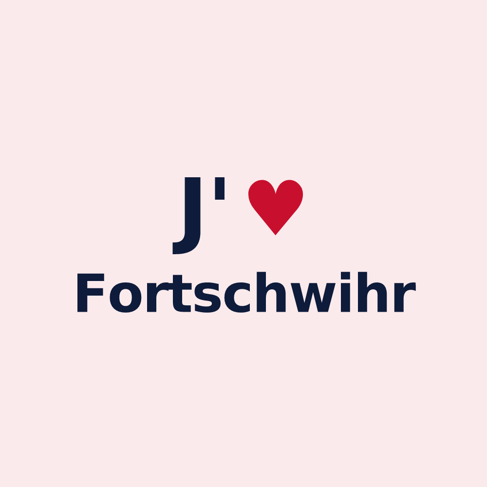 Magnet personnalisé Fortschwihr — design J'aime Fortschwihr
