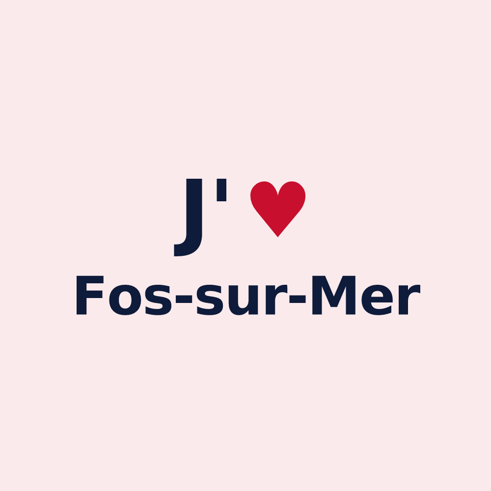Magnet personnalisé Fos-sur-Mer — design « J'aime Fos-sur-Mer » imprimé sur le magnet
