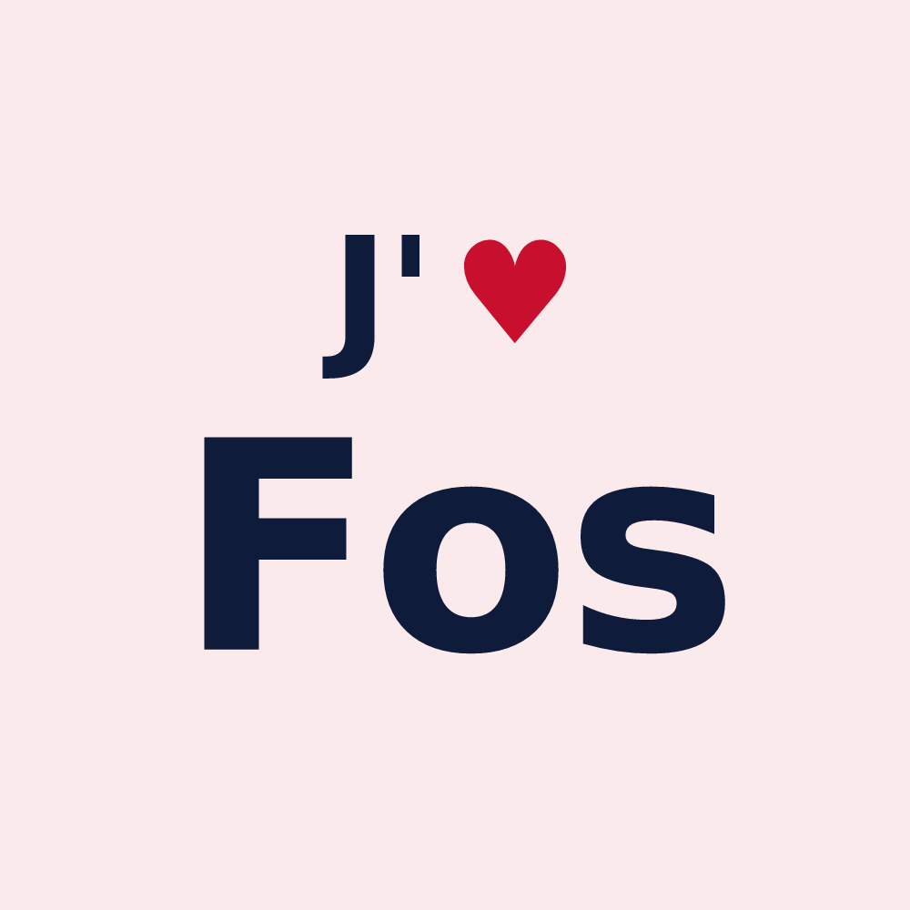 Magnet personnalisé Fos — design « J'aime Fos » imprimé sur le magnet