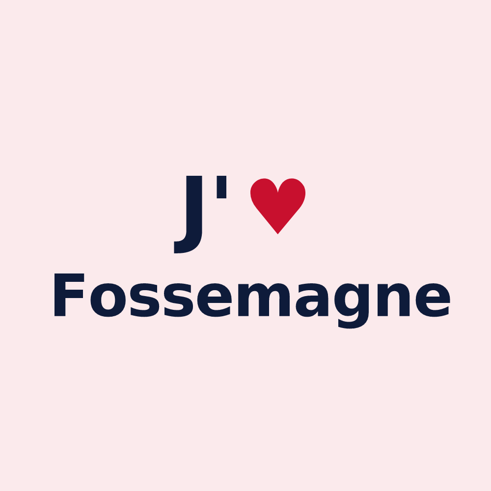 Magnet personnalisé Fossemagne — design J'aime Fossemagne