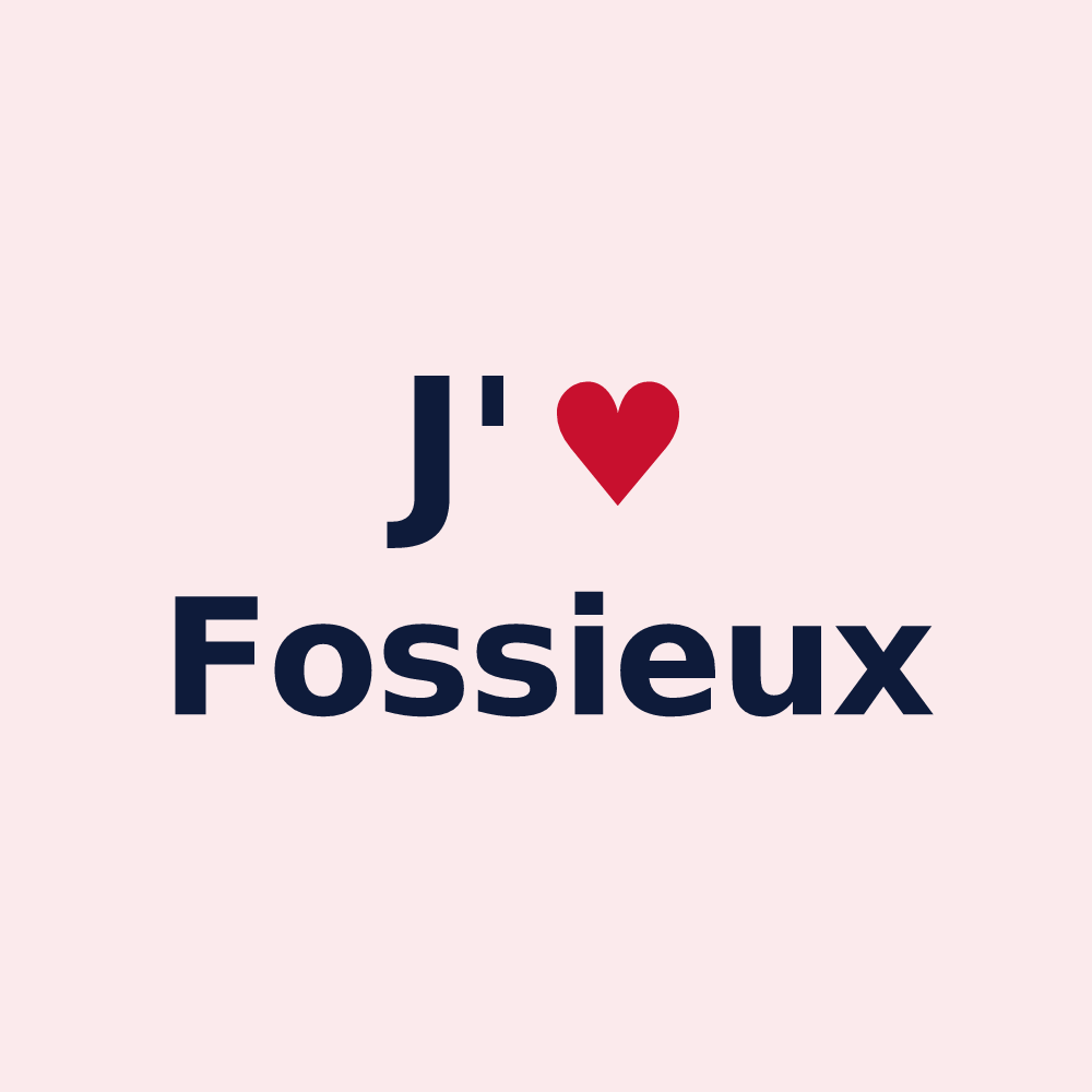 Magnet personnalisé Fossieux — design J'aime Fossieux