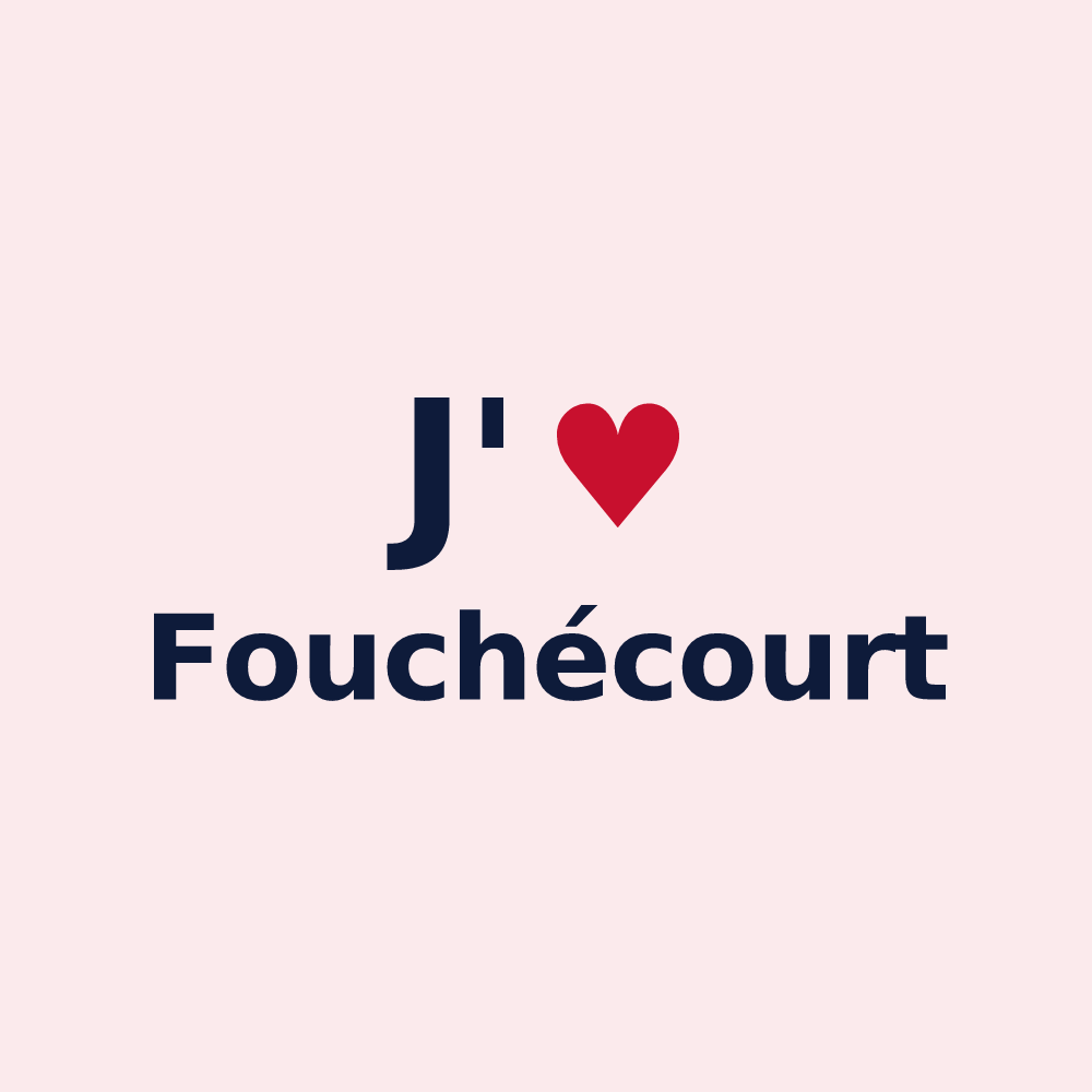 Magnet personnalisé Fouchécourt — design J'aime Fouchécourt