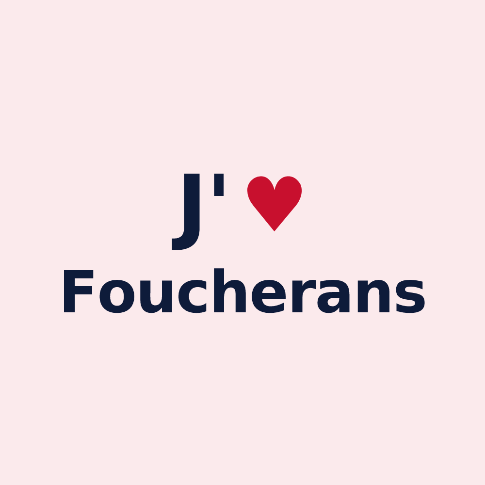 Magnet personnalisé Foucherans — design J'aime Foucherans