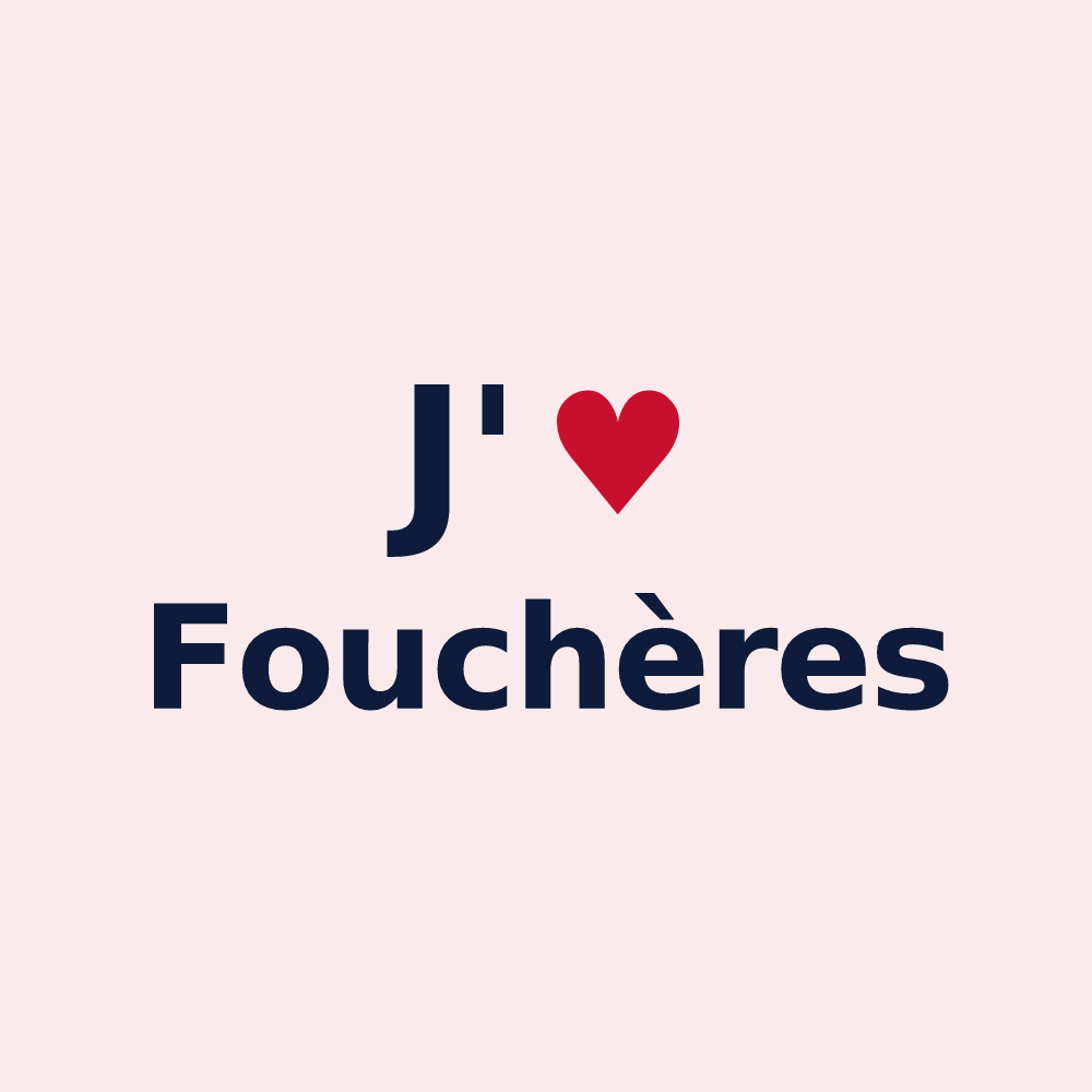 Magnet personnalisé Fouchères — design J'aime Fouchères