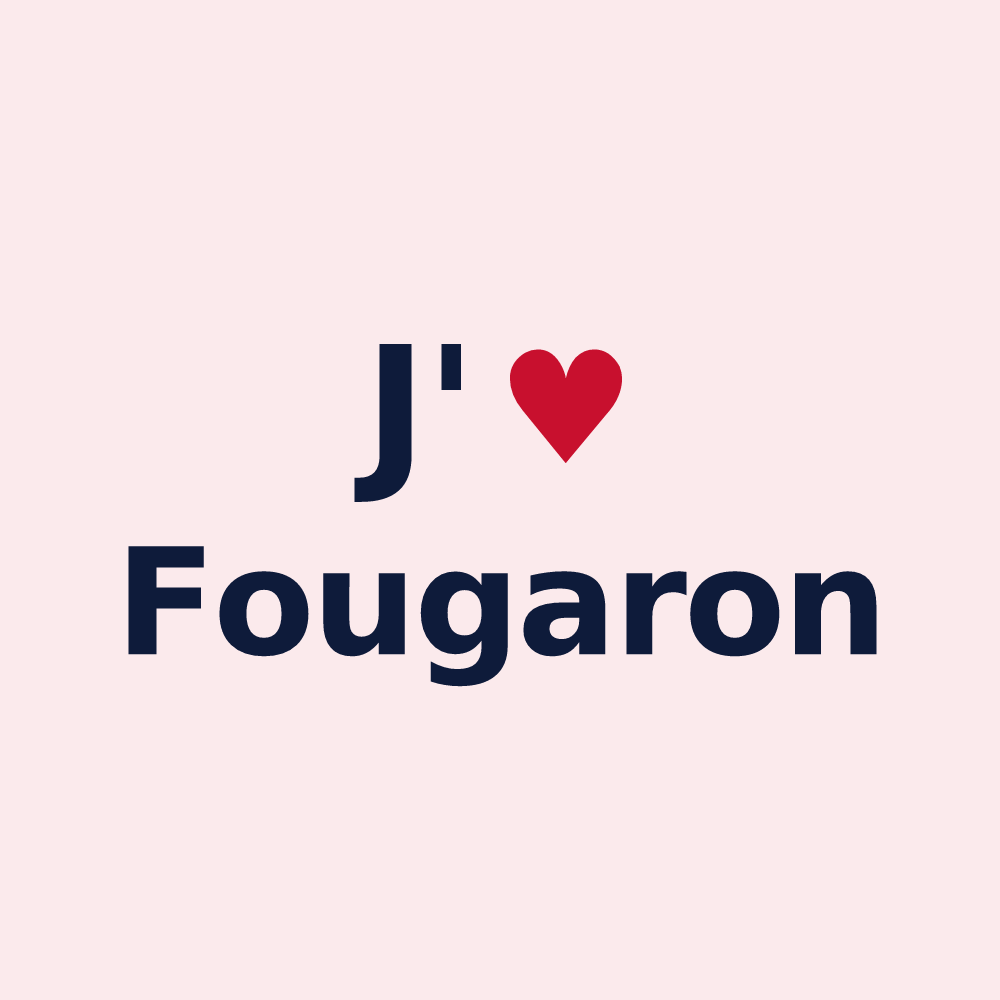 Magnet personnalisé Fougaron — design J'aime Fougaron