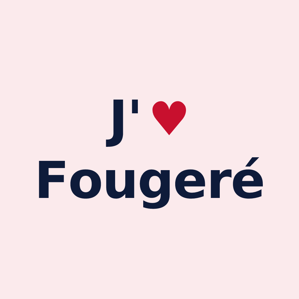 Magnet personnalisé Fougeré — design J'aime Fougeré