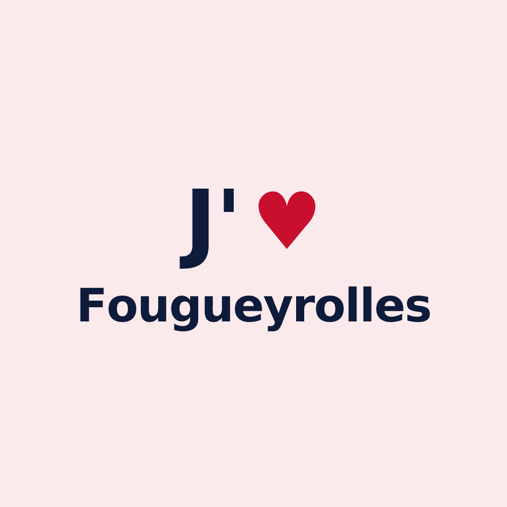 Magnet personnalisé Fougueyrolles — design J'aime Fougueyrolles