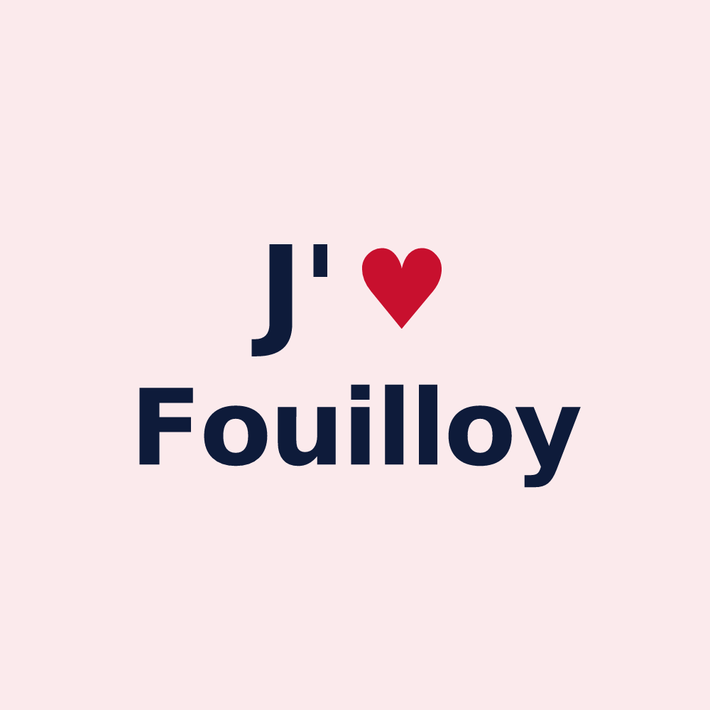 Magnet personnalisé Fouilloy — design J'aime Fouilloy