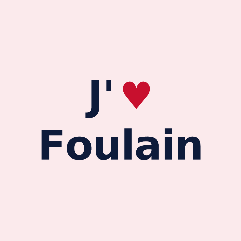 Magnet personnalisé Foulain — design J'aime Foulain