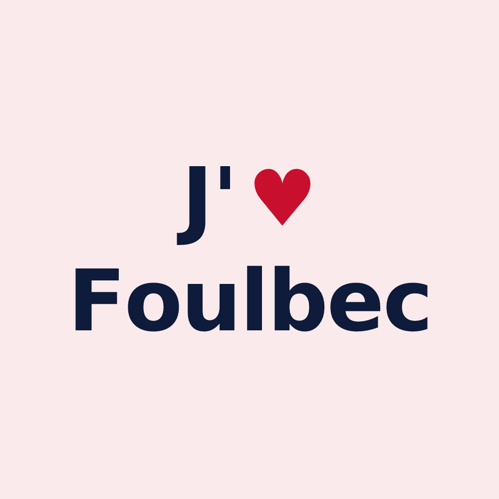 Magnet personnalisé Foulbec — design J'aime Foulbec