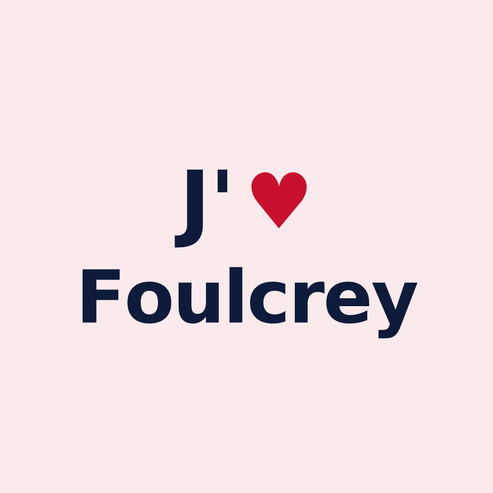 Magnet personnalisé Foulcrey — design J'aime Foulcrey