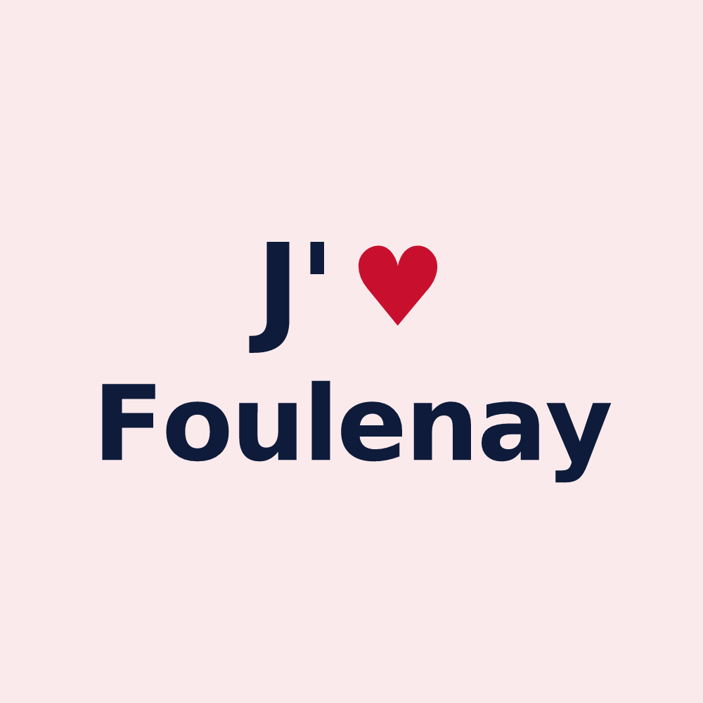 Magnet personnalisé Foulenay — design J'aime Foulenay