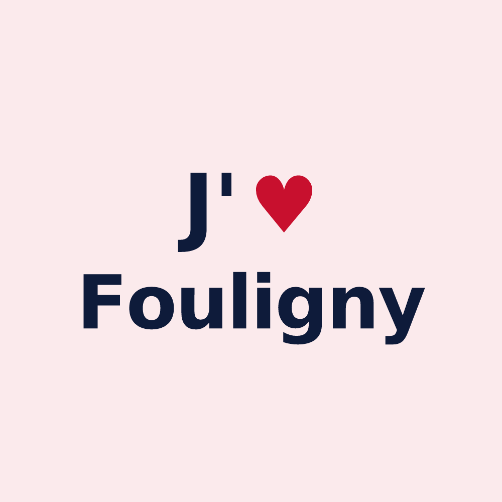 Magnet personnalisé Fouligny — design J'aime Fouligny
