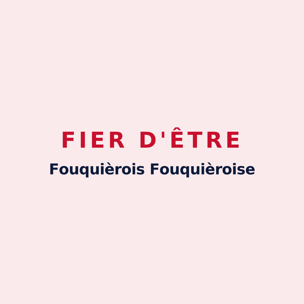 Magnet « Fier d'être Fouquièrois Fouquièroise » — design pour Fouquières-lès-Lens