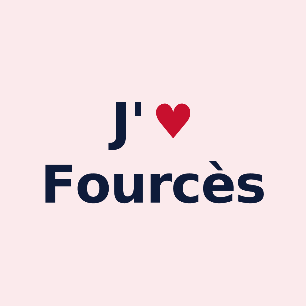 Magnet personnalisé Fourcès — design J'aime Fourcès