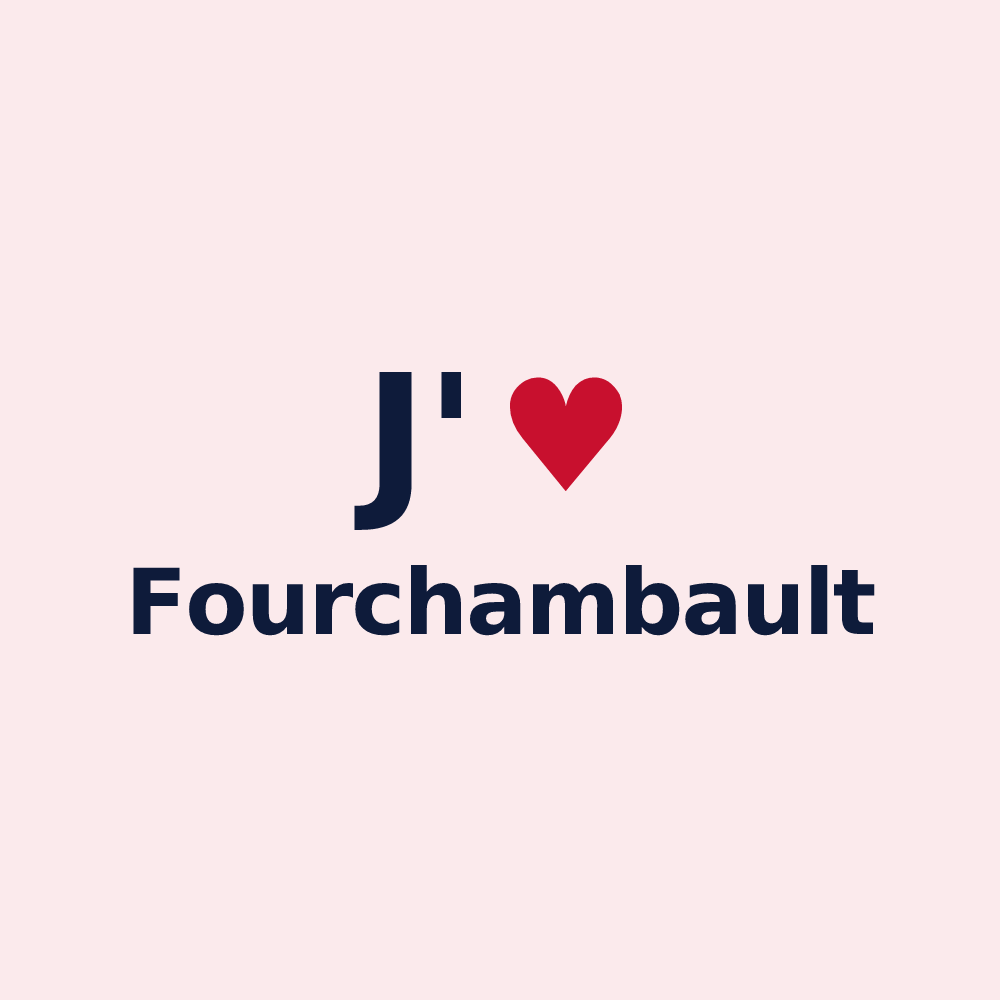 Magnet personnalisé Fourchambault — design J'aime Fourchambault