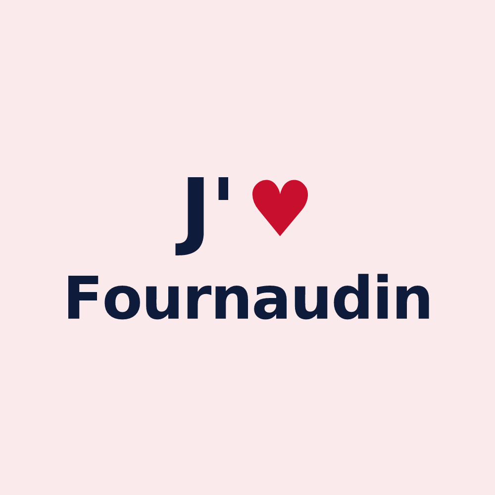 Magnet personnalisé Fournaudin — design J'aime Fournaudin