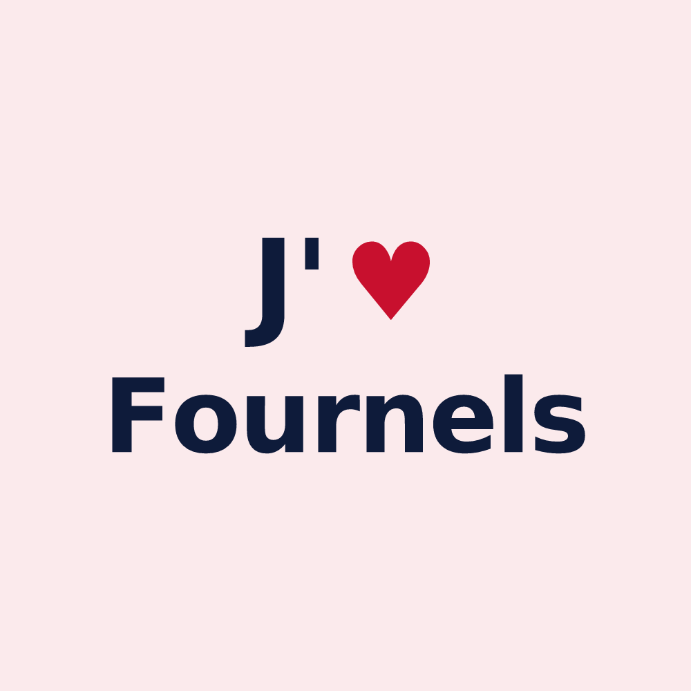 Magnet personnalisé Fournels — design J'aime Fournels