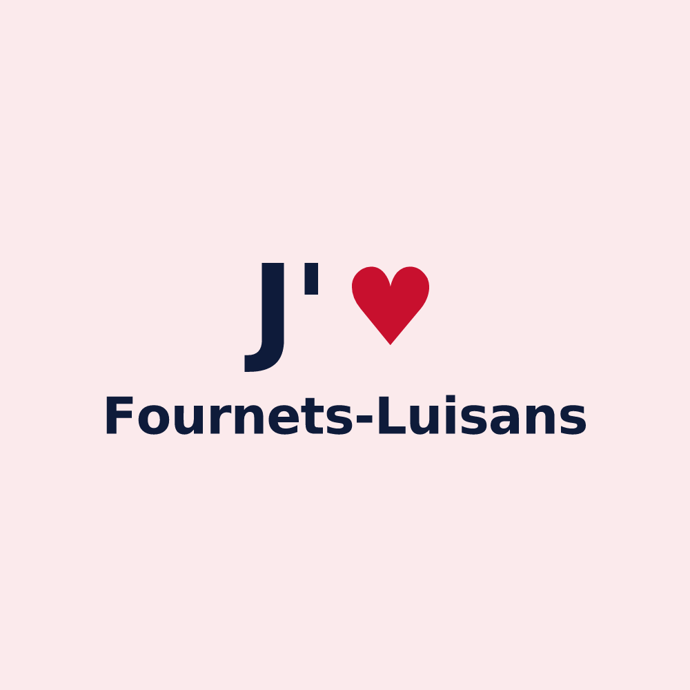 Magnet personnalisé Fournets-Luisans — design J'aime Fournets-Luisans