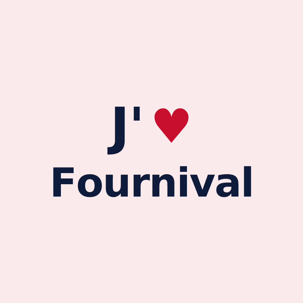 Magnet personnalisé Fournival — design J'aime Fournival