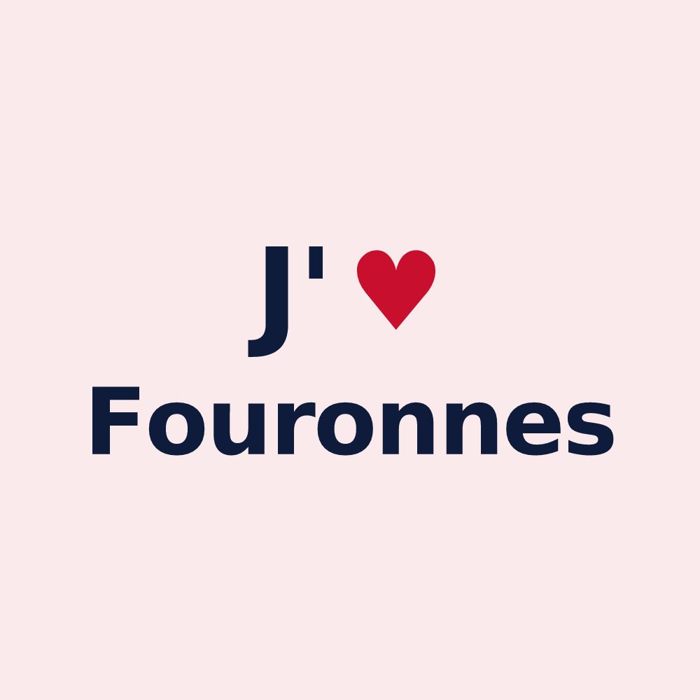 Magnet personnalisé Fouronnes — design « J'aime Fouronnes » imprimé sur le magnet