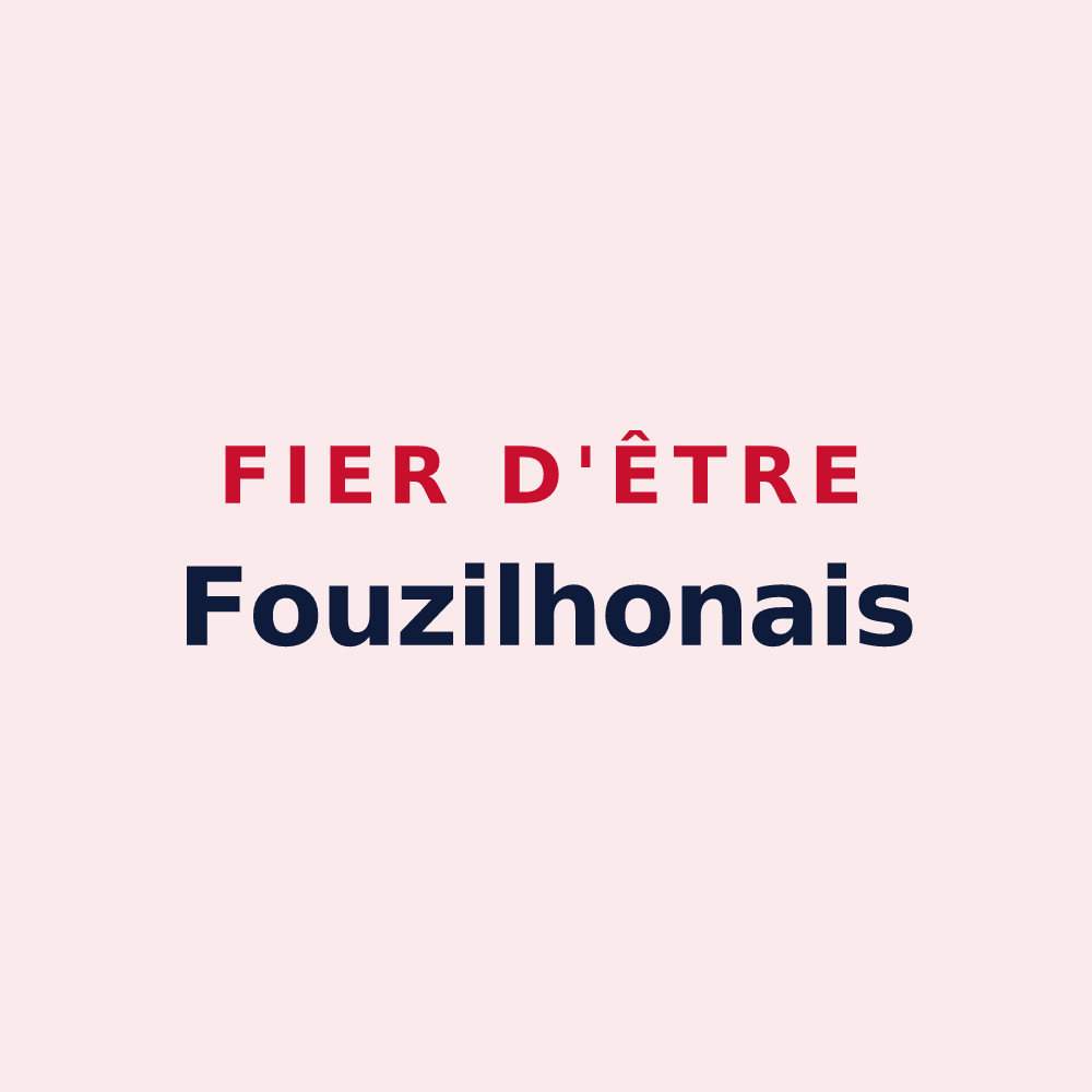 Magnet « Fier d'être Fouzilhonais » — design pour Fouzilhon