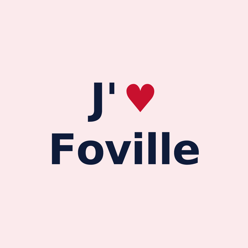 Magnet personnalisé Foville — design J'aime Foville