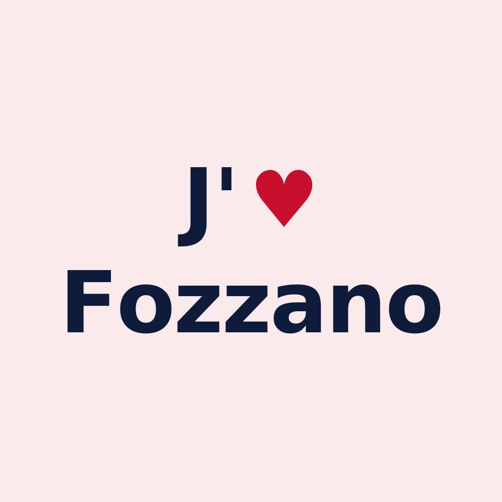 Magnet personnalisé Fozzano — design « J'aime Fozzano » imprimé sur le magnet
