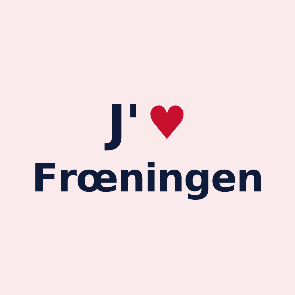 Magnet personnalisé Frœningen — design J'aime Frœningen