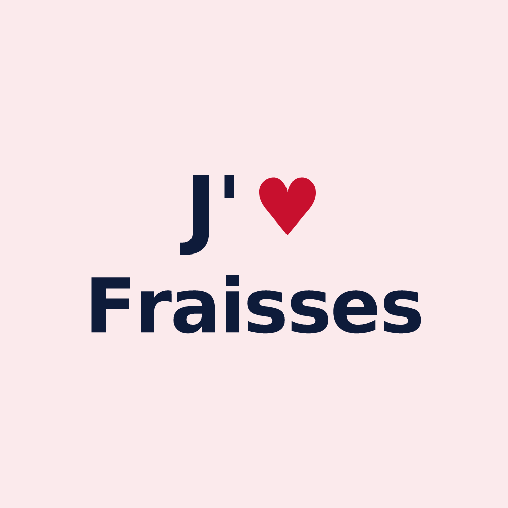Magnet personnalisé Fraisses — design J'aime Fraisses
