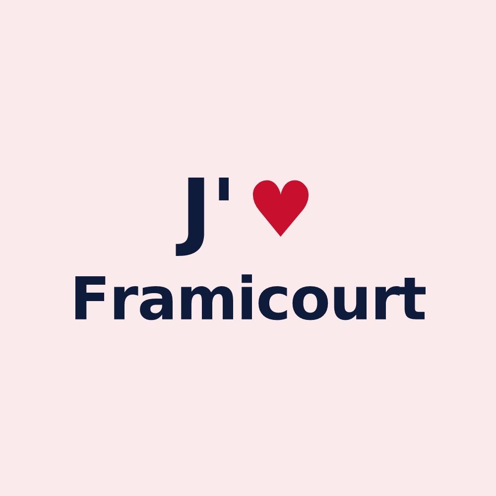Magnet personnalisé Framicourt — design J'aime Framicourt